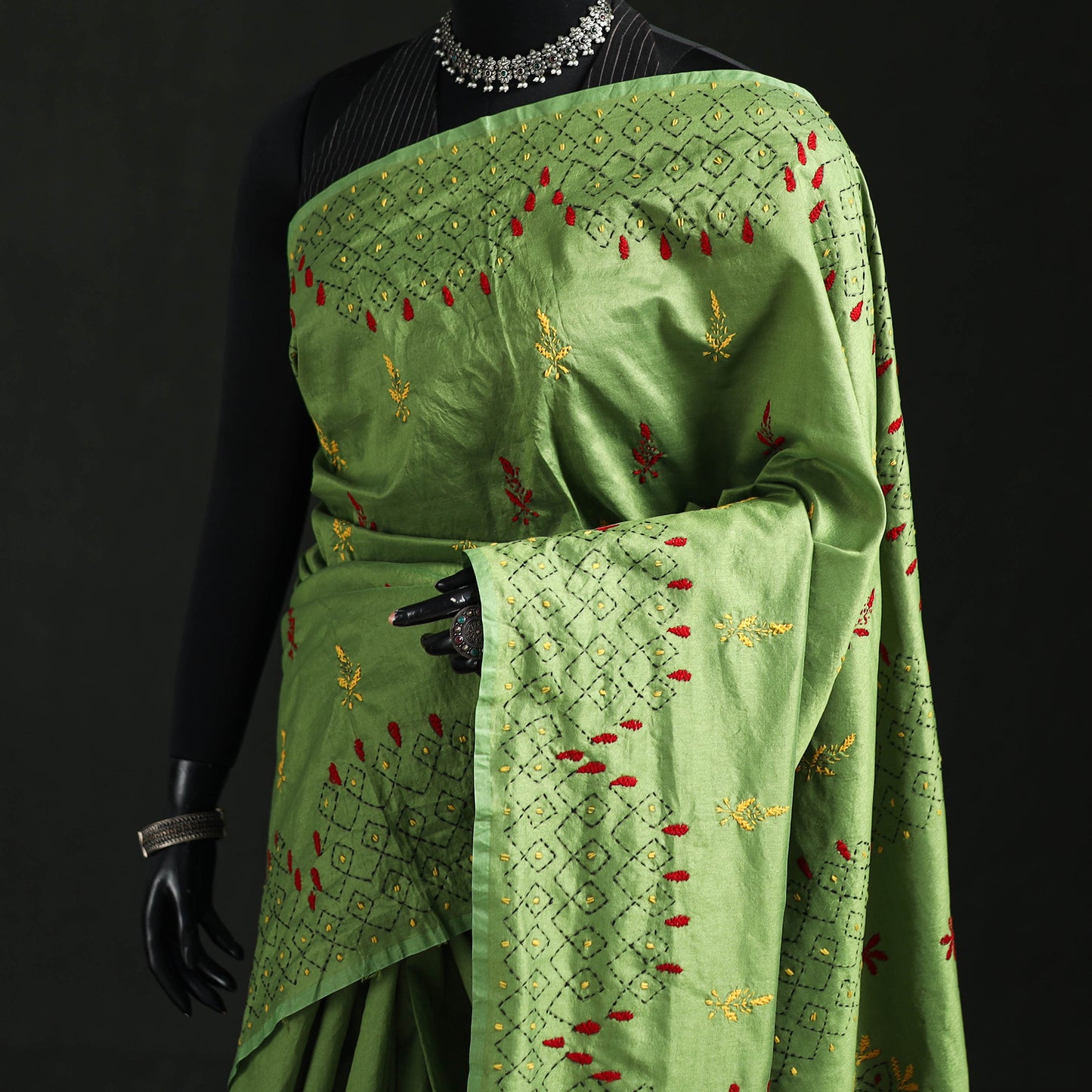 Hand Embroidered Silk Saree 70