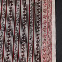 Red - Chanderi Silk Bagh Print Fabric 03