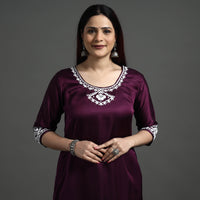 embroidery silk kurta