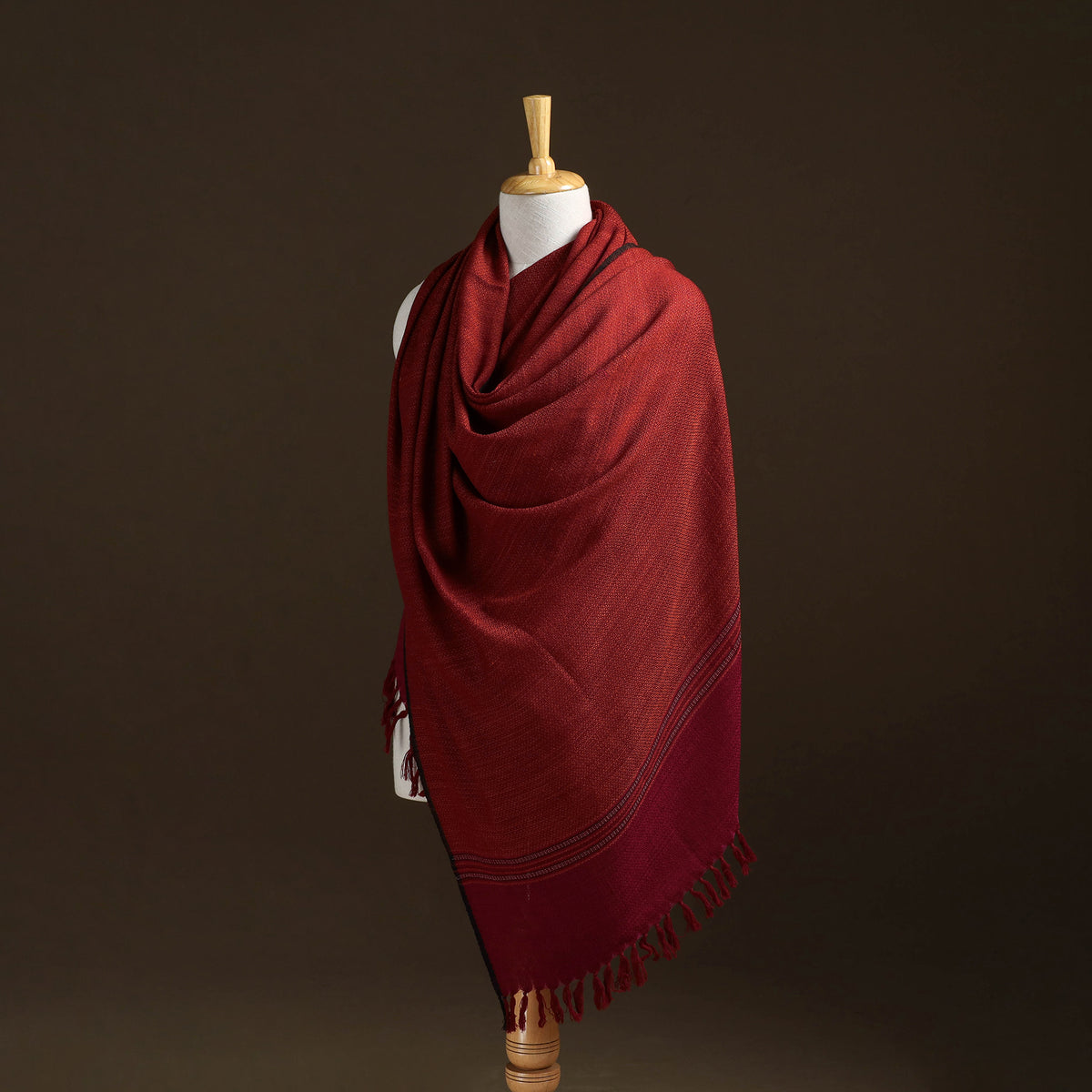 Kumaun Handwoven Pure Merino Wool Shawl 06