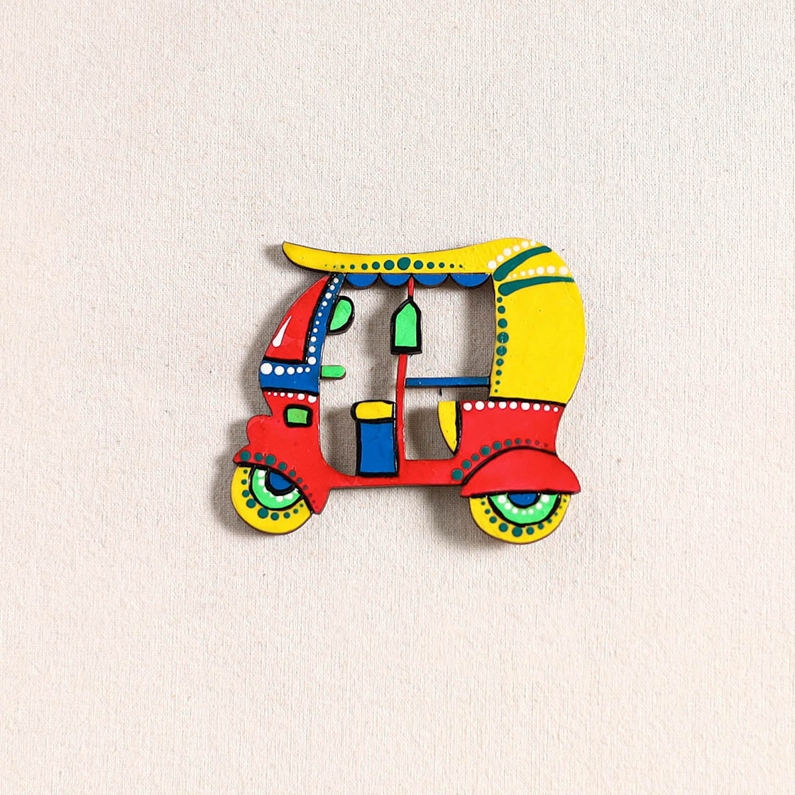 Auto Rickshaw Handpainted Fridge Magnet 70