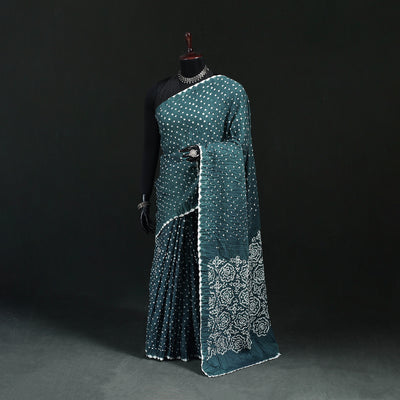 Kutch Bandhani Tie-Dye Cotton Saree 26