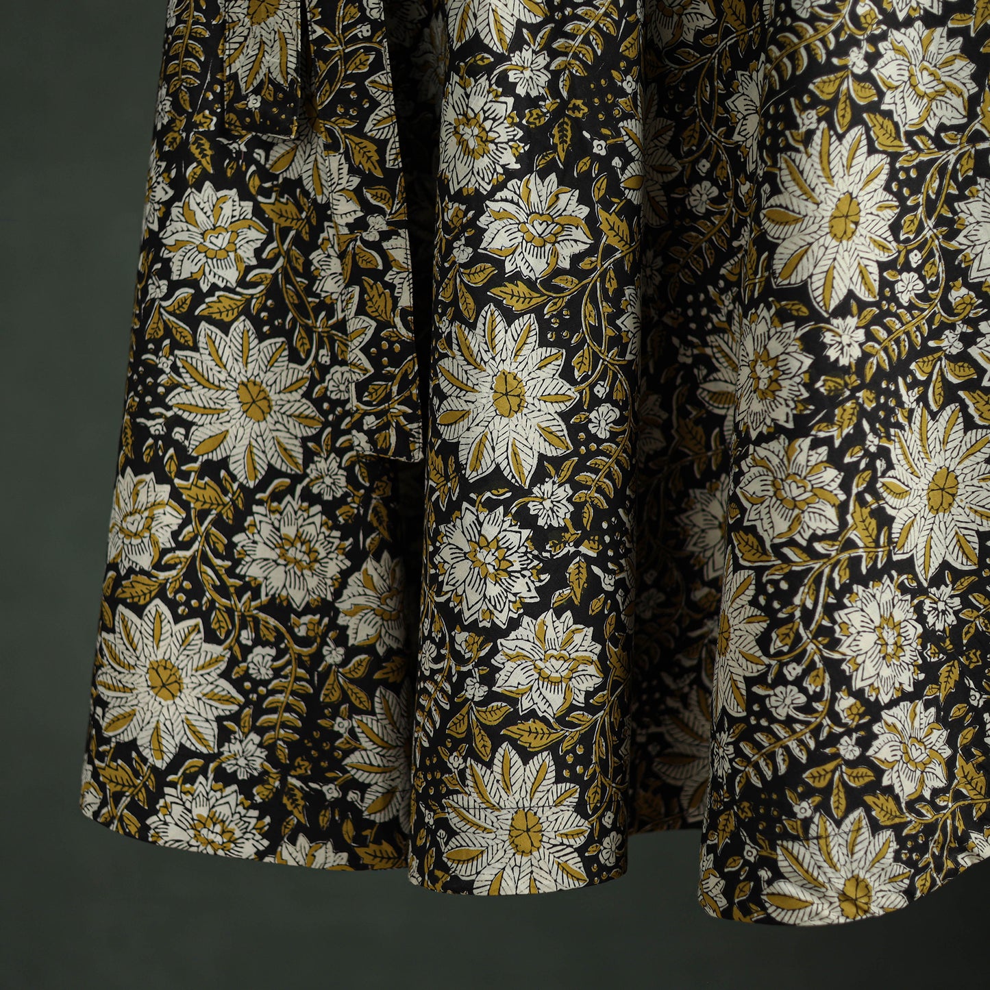 Bagru Hand Block Print Natural Dyed Cotton Wrap Around Skirt 26