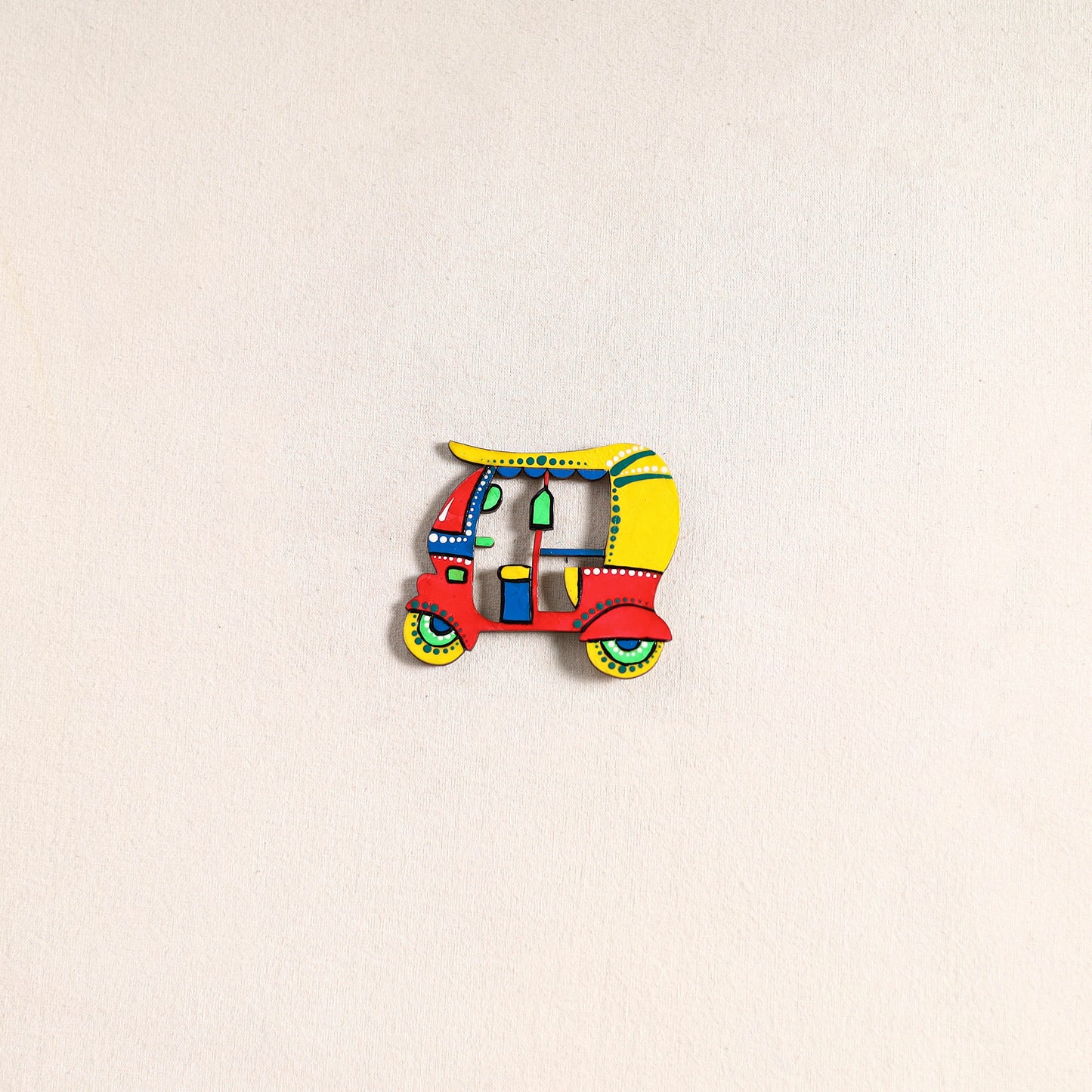 Auto Rickshaw Handpainted Fridge Magnet 70