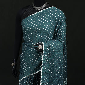 Kutch Bandhani Tie-Dye Cotton Saree 26