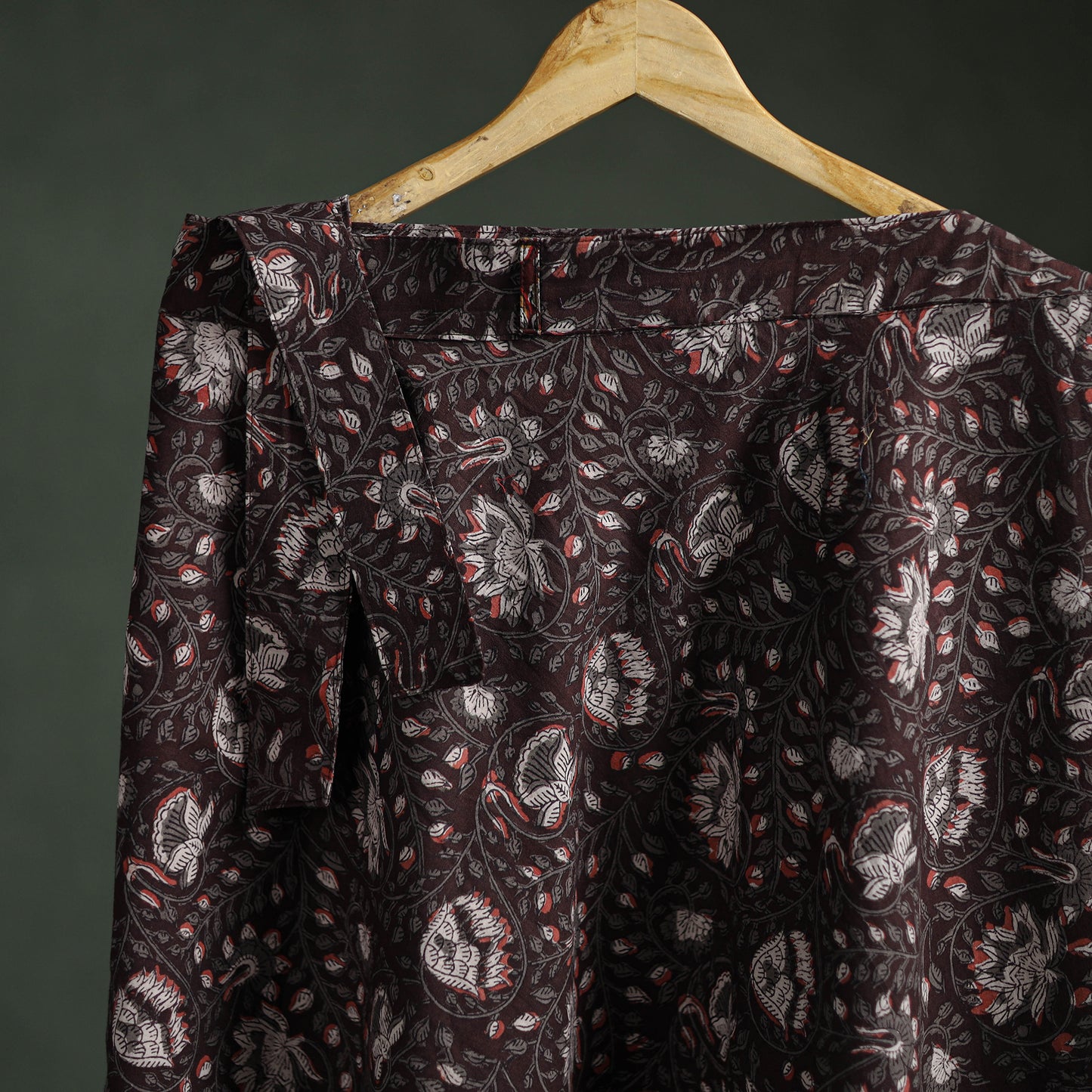 Bagru Hand Block Print Natural Dyed Cotton Wrap Around Skirt 27