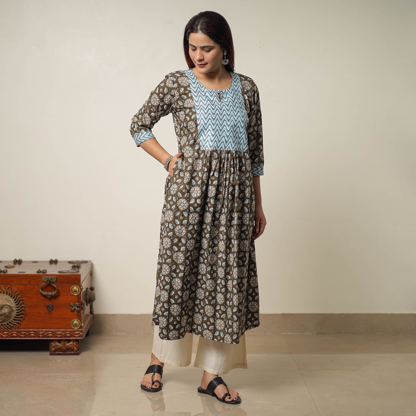 sanganeri printed kurta