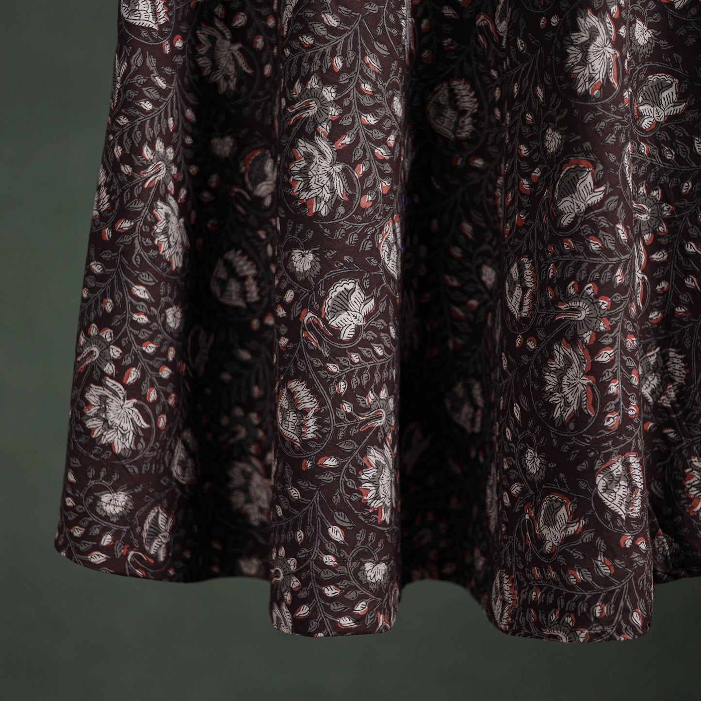 Bagru Hand Block Print Natural Dyed Cotton Wrap Around Skirt 27