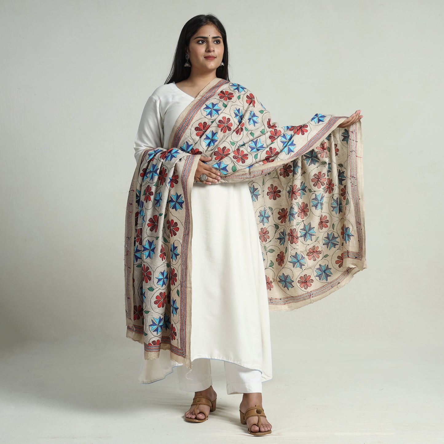 Kantha Embroidery Dupatta