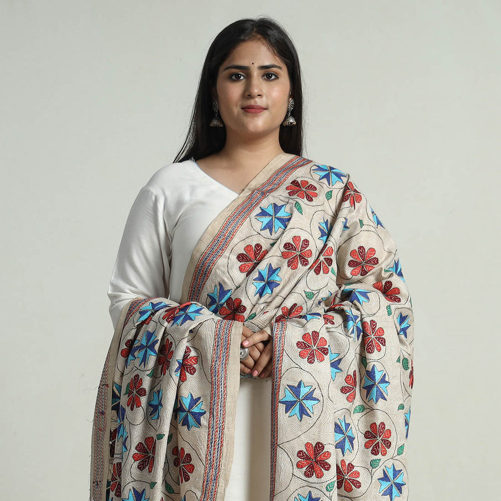 Kantha Embroidery Dupatta