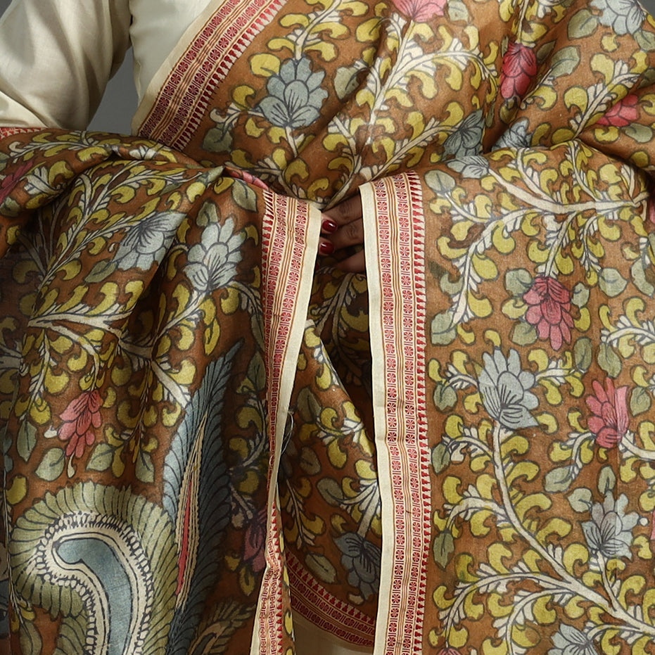 Srikalahasti Kalamkari Dupatta