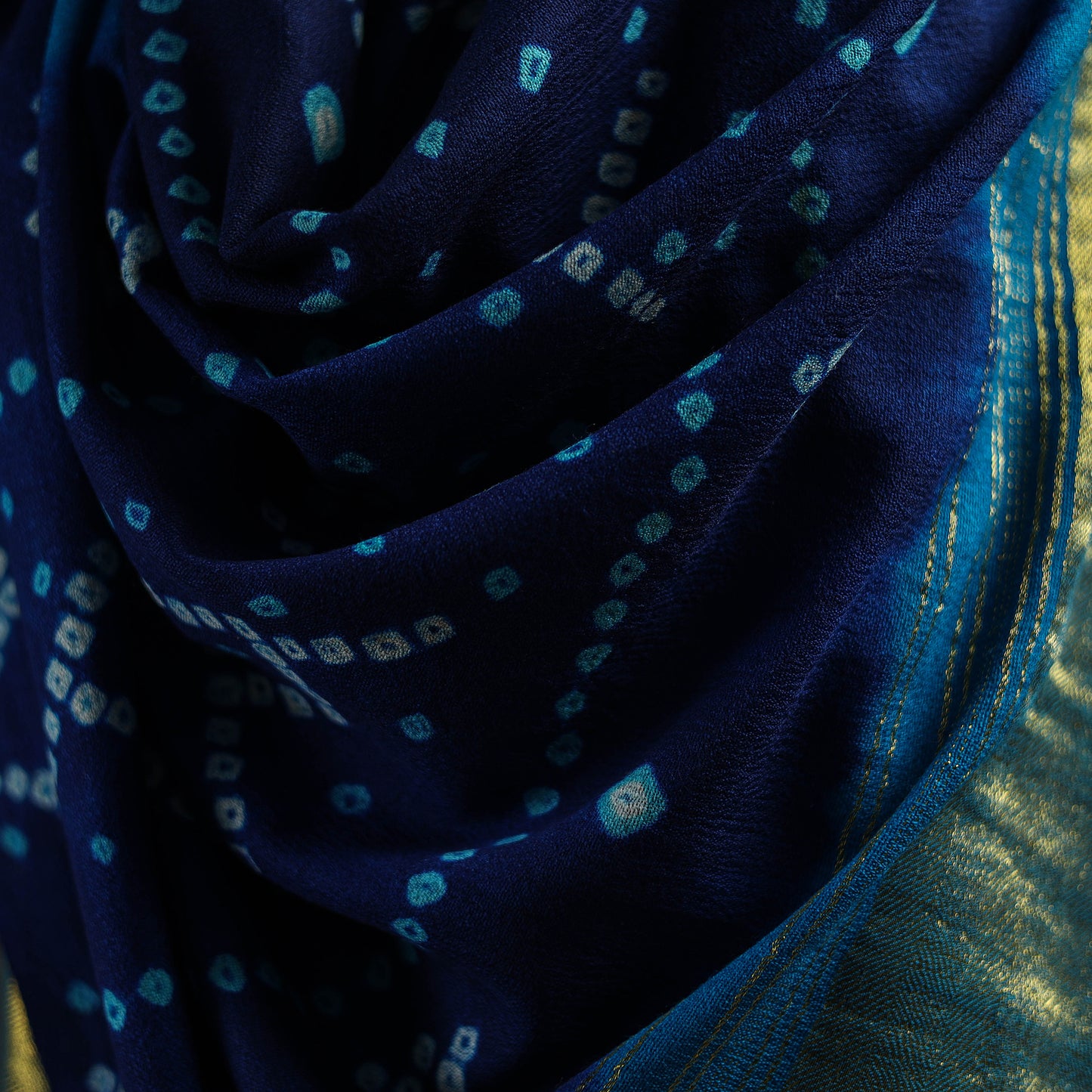 Kutch Bandhani Handwoven Merino Wool Shawl 42