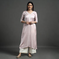 embroidery silk kurta