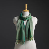 Green - Kumaun Handwoven Pure Merino Wool Scarf 215