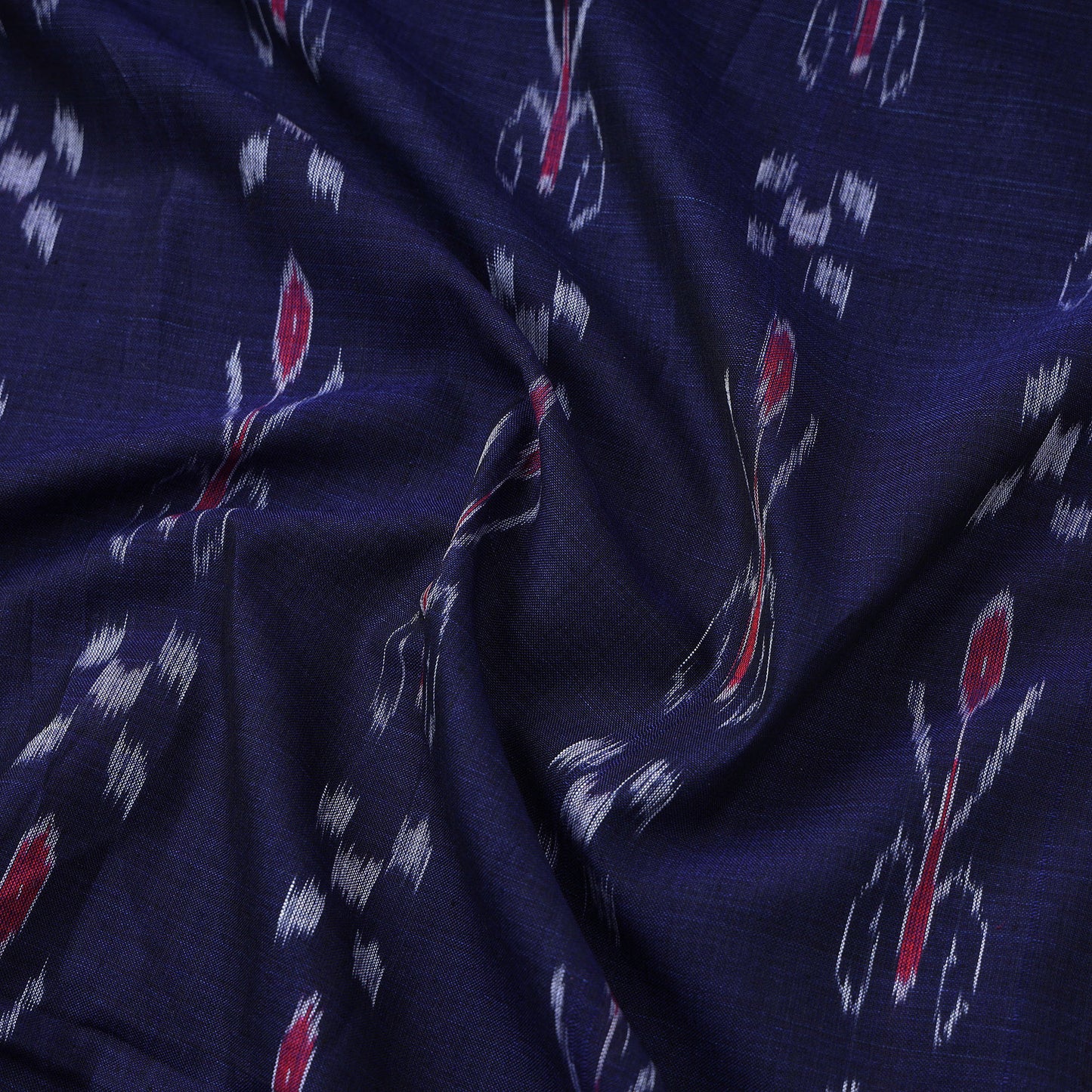 Blue - Sambalpuri Ikat Weave Handloom Cotton Fabric 23