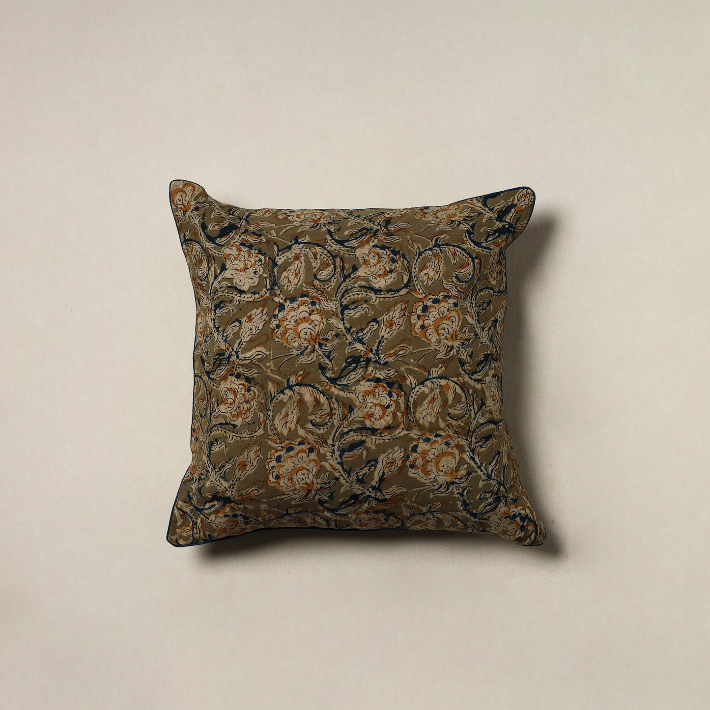 Kalamkari Hand Block Print Cushion Cover (16 x 16 in) 53
