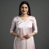 embroidery silk kurta