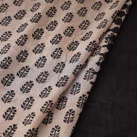 Beige - Mulberry Silk Bagh Print Fabric 06