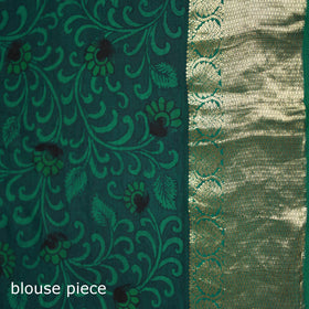 Kanjeevaram Pure Handloom Mulberry Silk Handpainted Srikalahasti Pen Kalamkari Saree with Zari Work 14