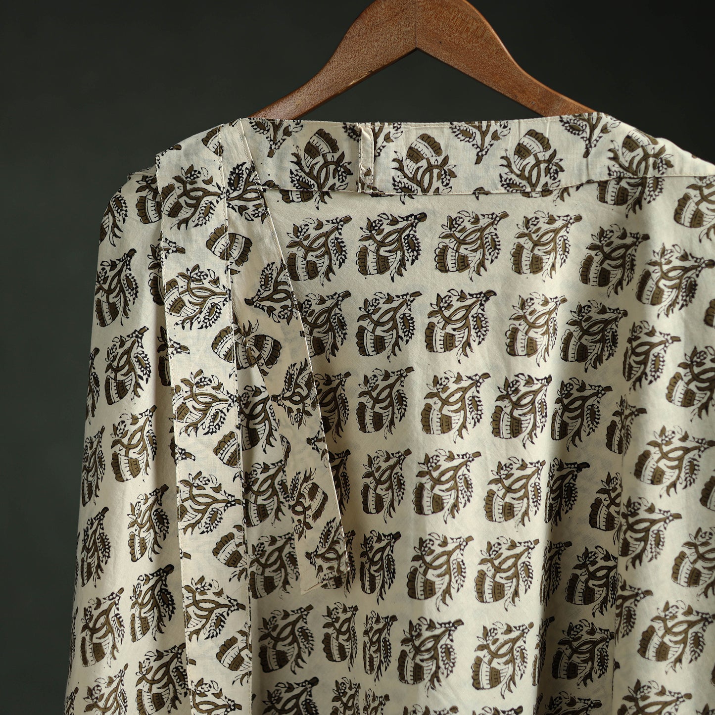 Bagru Hand Block Print Natural Dyed Cotton Wrap Around Skirt 28