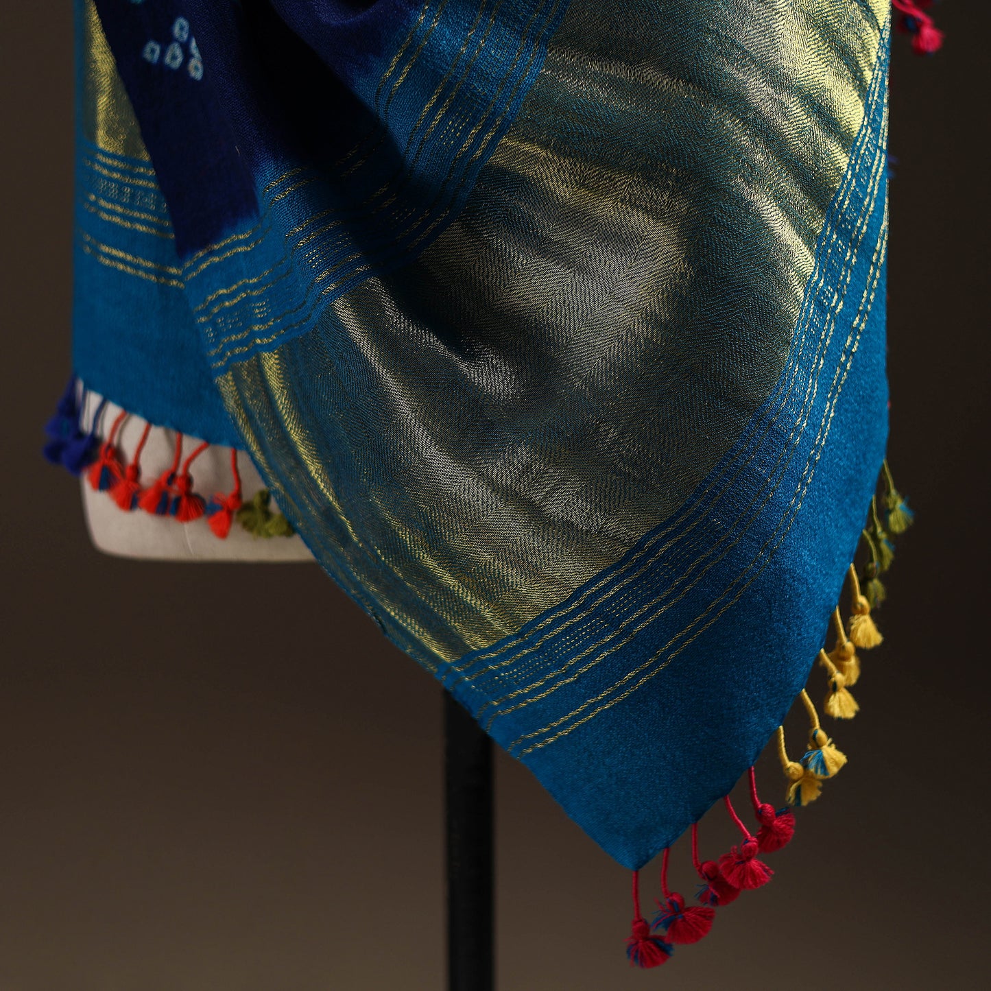 Kutch Bandhani Handwoven Merino Wool Shawl 42
