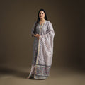 Sanganeri Hand Block Print Cotton Suit Set with Dupatta for Women 05