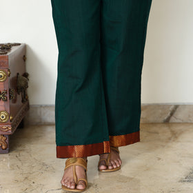 Green - Dharwad Cotton Kurta with Palazzo & Dupatta Set 19