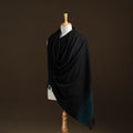 Black - Kumaun Handwoven Pure Merino Wool Shawl 08
