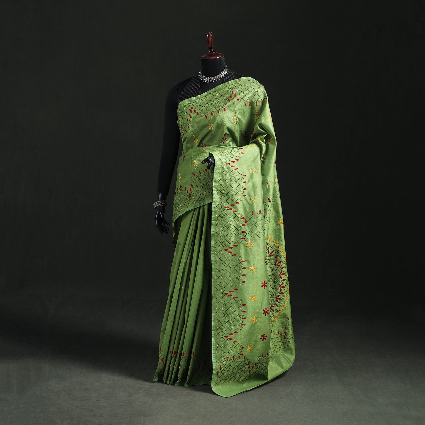 Hand Embroidered Silk Saree 72