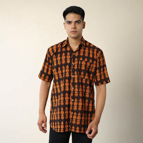 Buy Bagh Hand Block Printed Cotton Men Half Sleeve Shirt 10 Online at iTokri.com