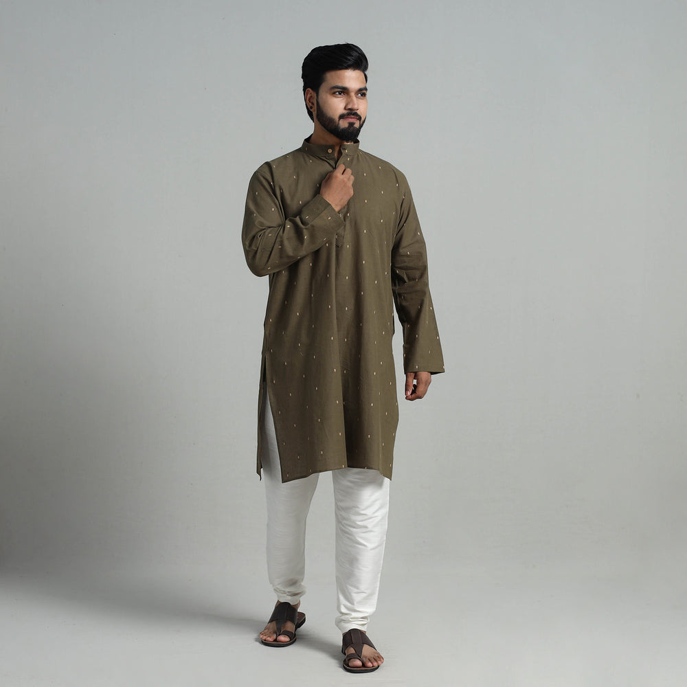 Cotton Long Jacquard Kurta for Men 10