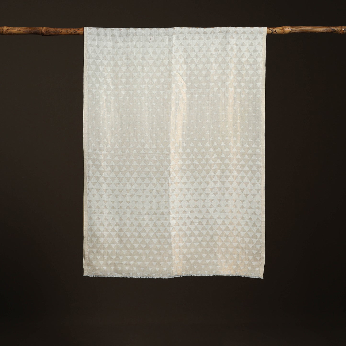 Pyramid Zari Weave Fine Wool Stole for Women 59