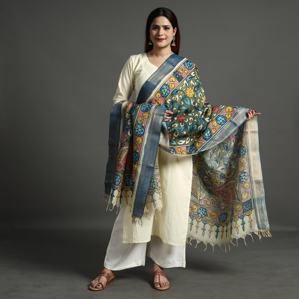 Kalamkari Handpainted Dupatta