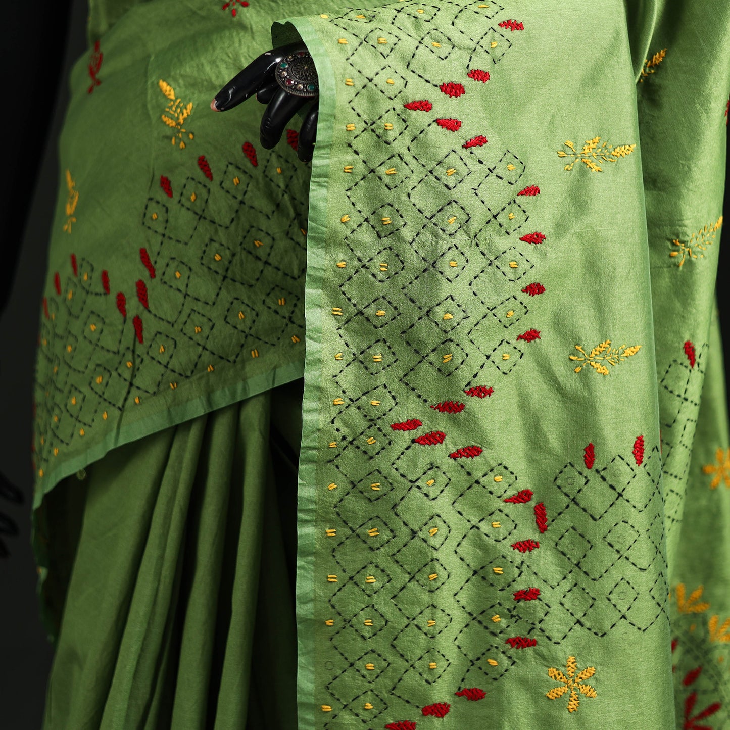 Hand Embroidered Silk Saree 72