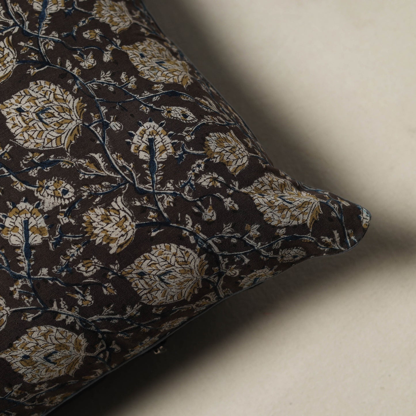Kalamkari Hand Block Print Cushion Cover (16 x 16 in) 54