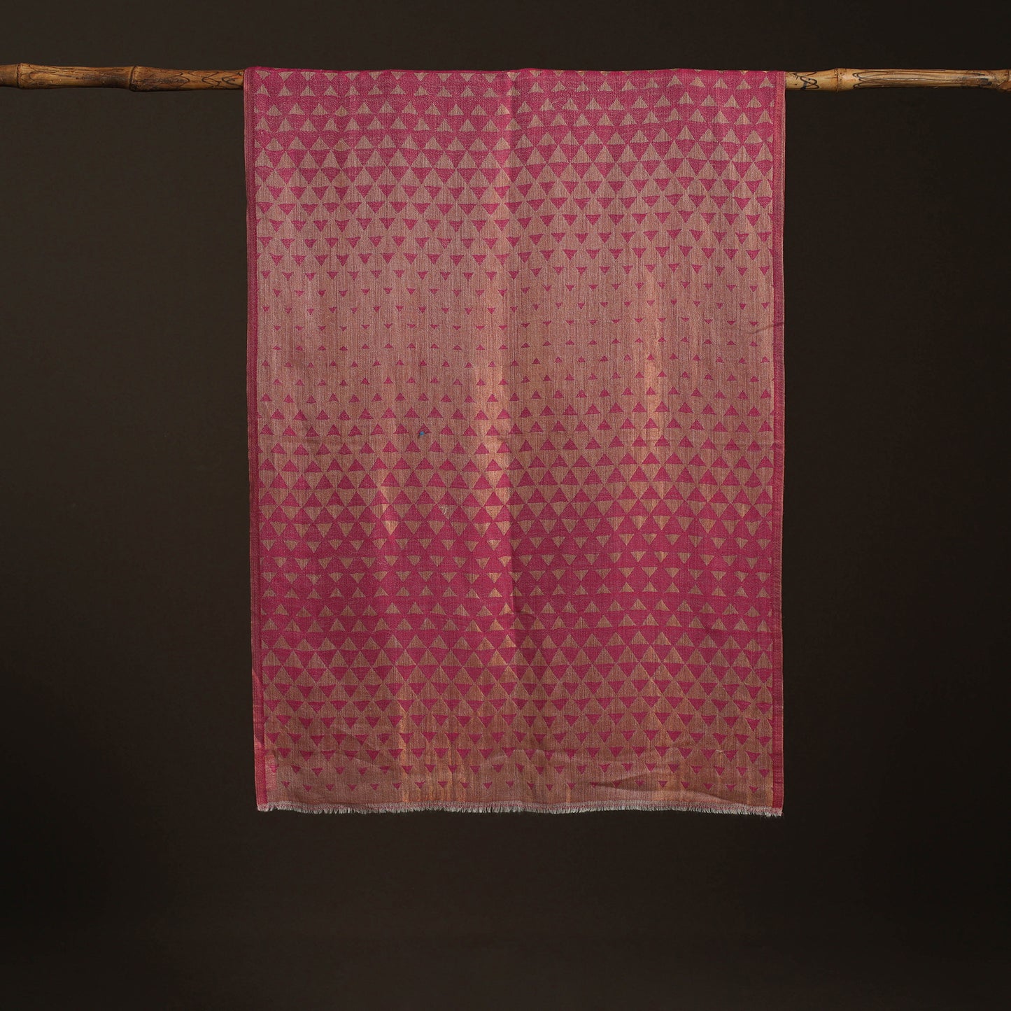 Pyramid Zari Weave Fine Wool Stole for Women 57