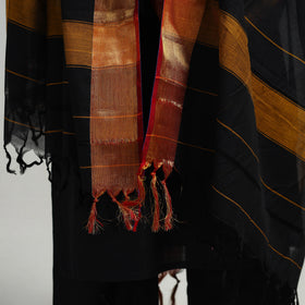 Buy Cotton Black Dharwad Kurta Set with Palazzo & Dupatta