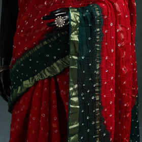 Kutch Tie-Dye Bandhani Cotton Saree with Blouse Piece 15