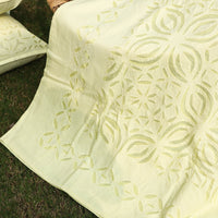 applique double bed cover set