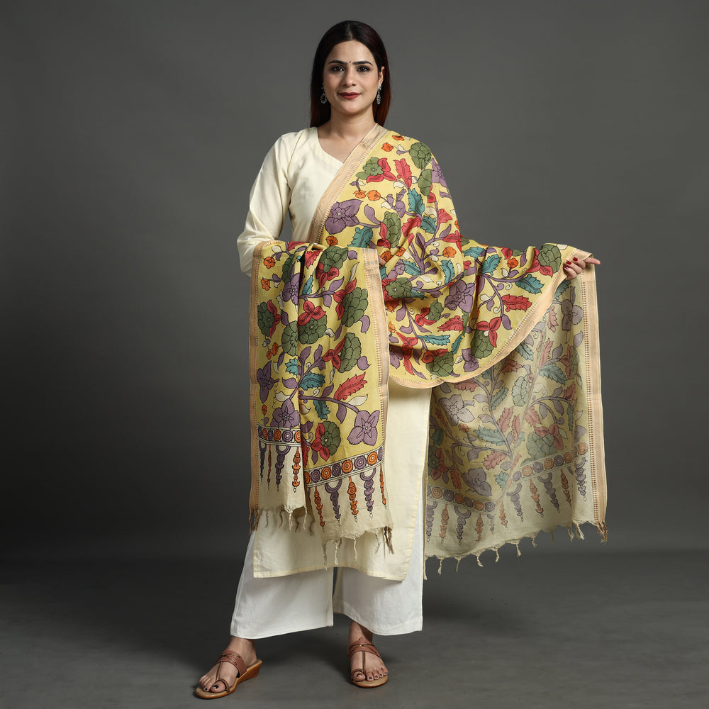 kalamkari handpainted dupatta