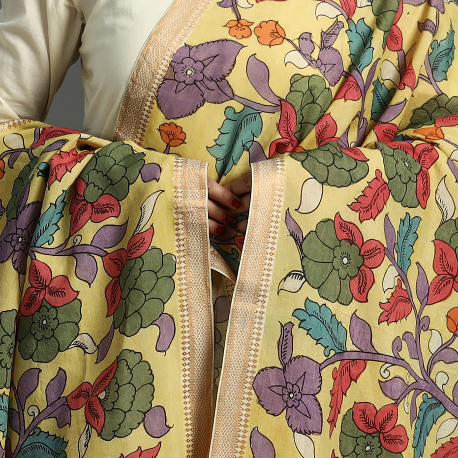 kalamkari handpainted dupatta