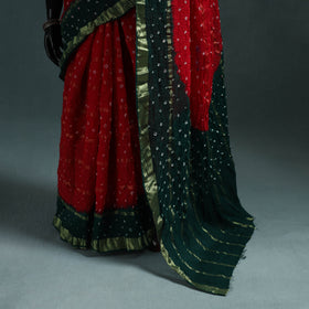 Kutch Tie-Dye Bandhani Cotton Saree with Blouse Piece 15