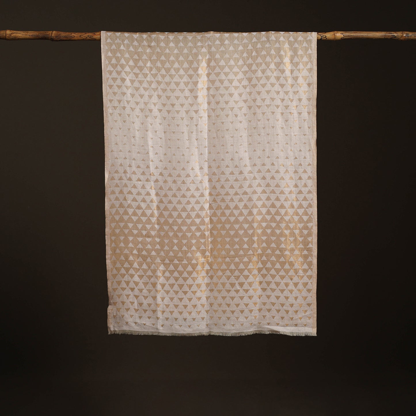 Pyramid Zari Weave Fine Wool Stole for Women 56