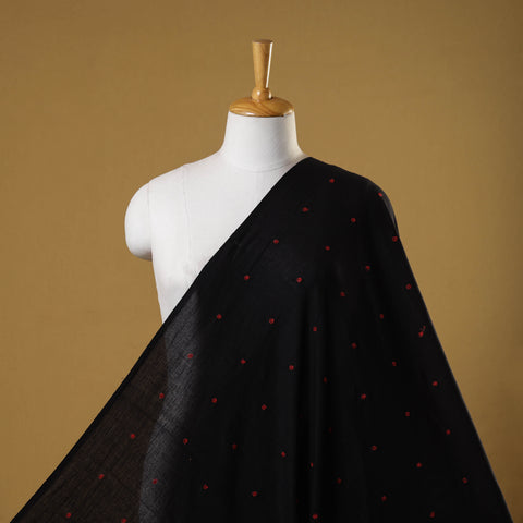 Black - Thread Buti Cotton Plain Fabric 10