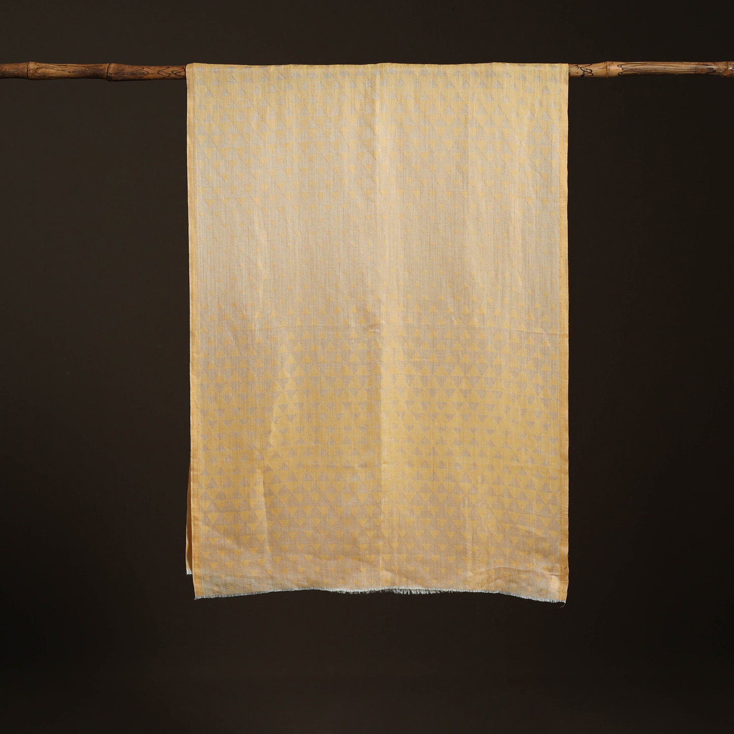 Pyramid Zari Weave Fine Wool Stole for Women 55