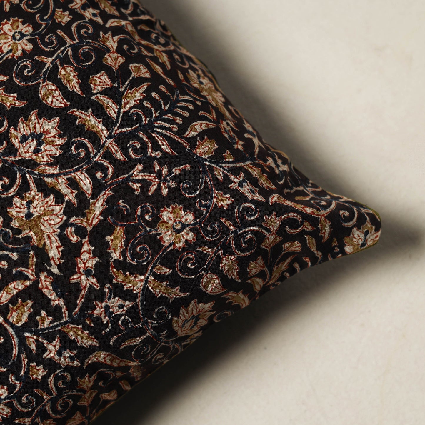 Kalamkari Hand Block Print Cushion Cover (16 x 16 in) 55