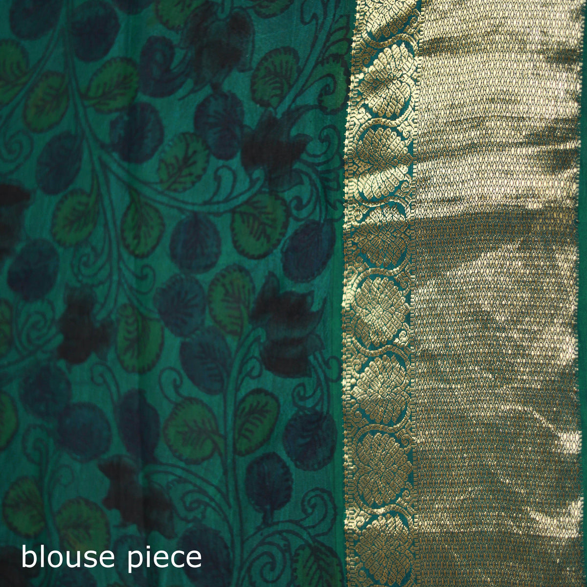 Orange - Kanjeevaram Pure Handloom Mulberry Silk Handpainted Srikalahasti Pen Kalamkari Saree with Zari Work 15