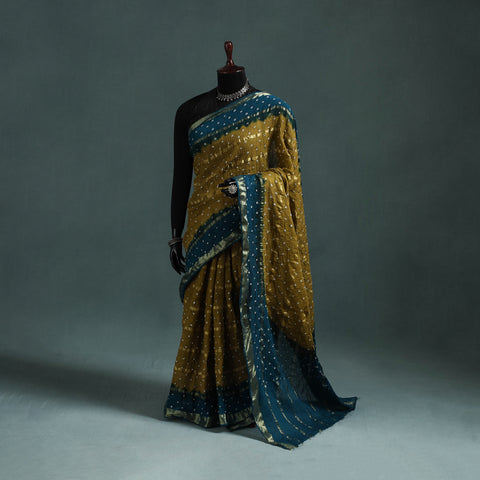 Kutch Tie-Dye Bandhani Cotton Saree with Blouse Piece 16