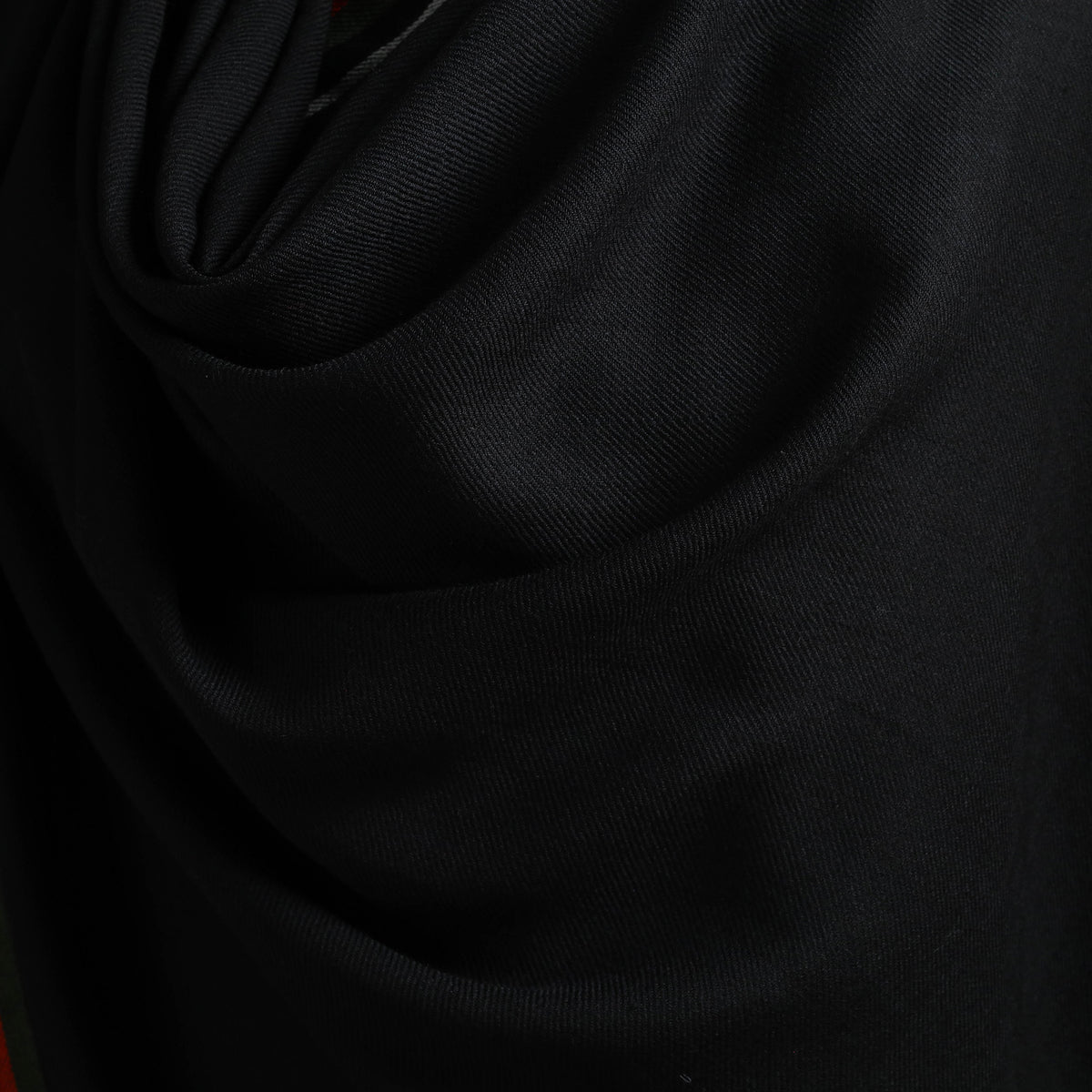 Black - kumaun handwoven pure merino wool shawl 09