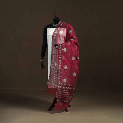 Akola Hand Block Print Natural Dyed Kota Doria Cotton Dupatta 26